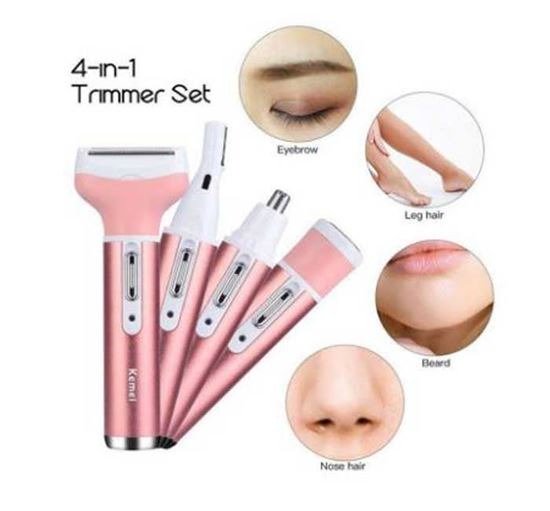 Kemei KM-6637: ৪-ইন-১ রিচার্জেবল মহিলা গ্রুমিং সেট